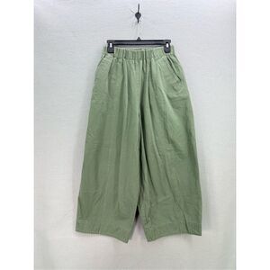 NWOT Collect by Hunch Womens Green Elastic Waist Wide Leg Barrel Pant Free Size